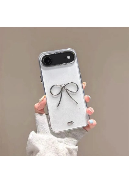 Apple - iPhone 17 Air Zebana Bow Silikon Kılıf - Şeffaf