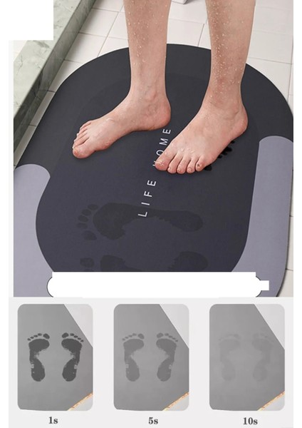 Sihirli Su Emici Kaydırmaz Banyo Paspası + Esnek Musluk Lavabo Matı Su Tutucu - 2li Set D7M0G7 modelleri