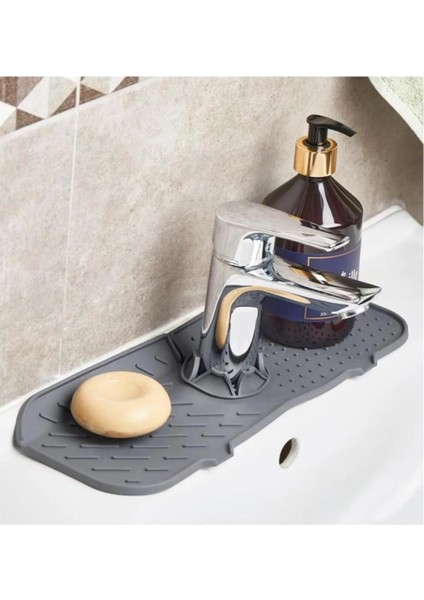 Sihirli Su Emici Kaydırmaz Banyo Paspası + Esnek Musluk Lavabo Matı Su Tutucu - 2li Set D7M0G7 indirimleri