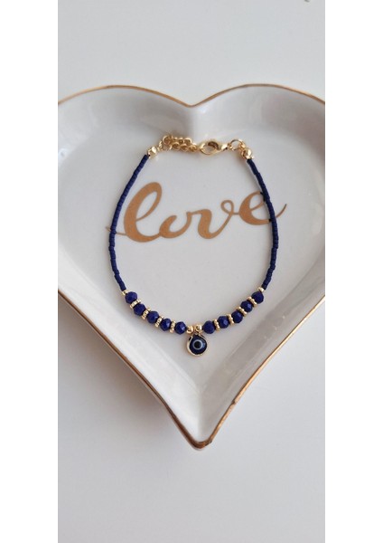 Hediyelik Nazar Boncuklu Bileklik - Lacivert