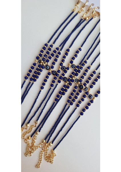 Hediyelik Nazar Boncuklu Bileklik - Lacivert modelleri