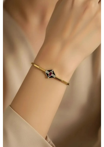 Vıp Bordo Taş Bileklik