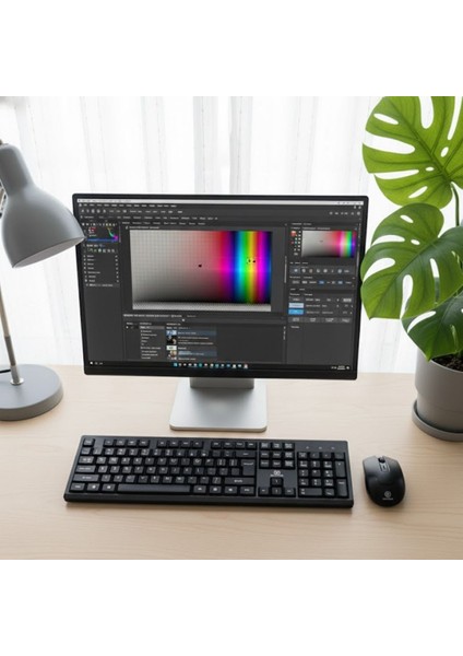 Kablosuz Q Klavye Mouse Seti Sessiz Tuşlar, Ofis ve Ev Seti YK7100 fırsatları