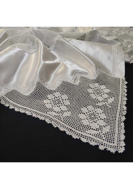 8 Köşeli El Işi Dantel Bohça 100 * 100 cm Boyutunda - 3 Tek Çiçek Model fiyatları