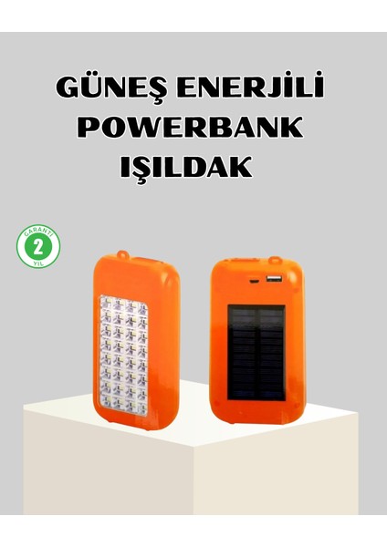 Nrzsnt 10000 Mah Güneş Enerjili Powerbank ve LED Kamp Lambası
