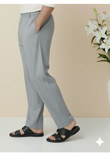 Online Collections Hac ve Umre için Şık Kesim, Rahat Kalıp Erkek Şalvar Pantolon Gri - L indirimleri