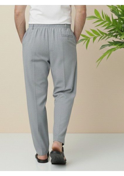 Online Collections Hac ve Umre için Şık Kesim, Rahat Kalıp Erkek Şalvar Pantolon Gri - L