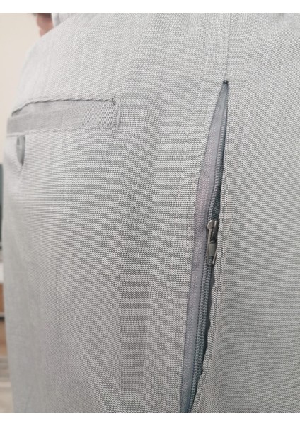 Online Collections Hac ve Umre için Şık Kesim, Rahat Kalıp Erkek Şalvar Pantolon Gri - L