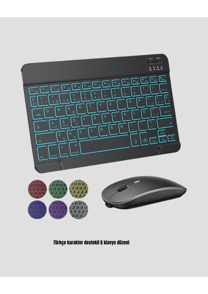 Nrzsnt Rgb Aydınlatmalı Q Klavye Türkçe Karakter Destekli indirimleri