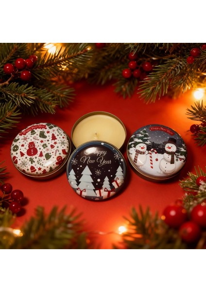 Yeni Yıl Temalı Mini Mum Seti 3'lü – Hediyelik ve Dekoratif fiyatları