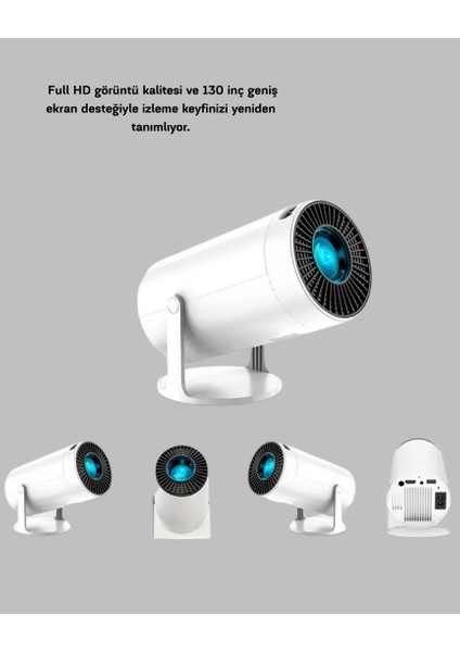 Nrzsnt Full Hd 4K Uyumlu Projeksiyon Cihazı 130 Inç Geniş Ekran Destekli indirimleri