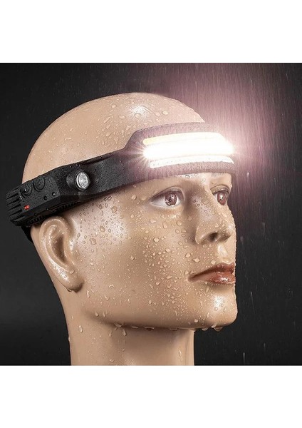 Sensörlü Far Cob LED Far Şarj Edilebilir Kafa Feneri 18650 Dahili Pil Açık Hava Balıkçılık Kamp Baş Feneri Fener (5224) AZ-522489GTA16548 modelleri