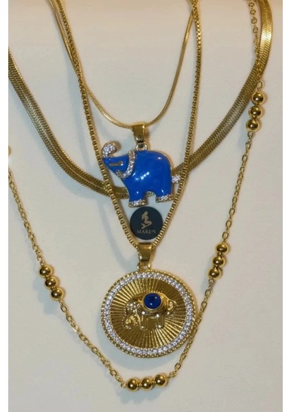 Çelik Çoklu Kolye modelleri