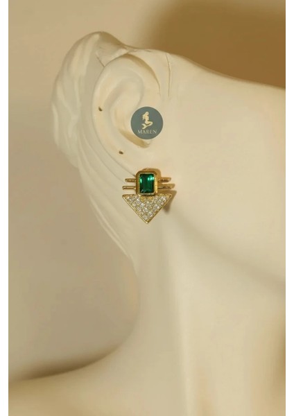 VIP Yeşil Taşlı Küpe fiyatları