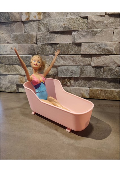 Oyuncak Bebek Küveti | 20 cm Uzunluk | Barbi Bebekler Için Şık Küvet