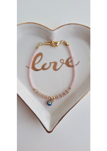 Hediyelik Nazar Boncuklu Bileklik - Açık Pembe fiyatları