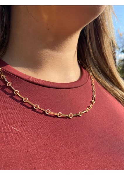 Halka Detaylı Zincir Kolye