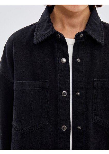 Yeni Sezon Oversize Kadın Jean Gömlek Ceket modelleri
