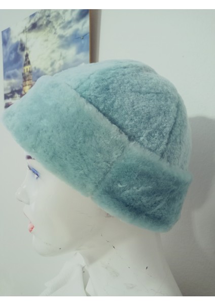 Unisex Hakiki Kuzu Postu Posteki Çift Kat Bere Şapka Börk modelleri