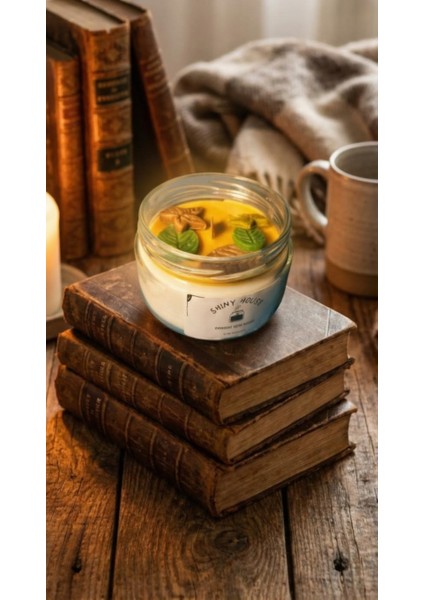 El Yapımı Aromaterapi Cam Kavanoz Mum – Dekoratif, Kokulu, Doğal Soya Wax