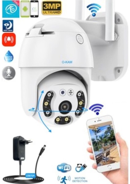 O-Kam Pro By Ztech Ultra Hd Wifi Akıllı Güvenlik Kamerası modelleri