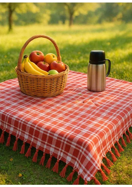 Kamp Piknik Masa Yer Örtüsü Ekose Pötikare Desenli Renkli 140*140 cm Masa Örtü 1 Adet indirimleri