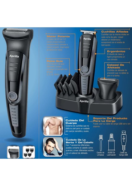 Aprilla Elektrikli Tıraş Makinesi AHC-5018 USB fiyatları