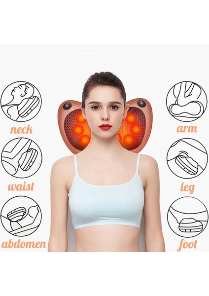Car Isıtmalı Ovmalı Masaj Yastığı Ayak Bel Boyun Sırt Vücut Omuz Aleti fırsatları
