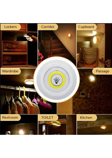 Uzaktan Kumandalı Yapışkanlı 3&amp;apos;lü LED Spot Lamba (4940) fiyatları