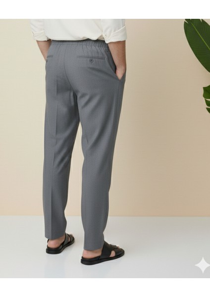 Online Hacı ve Umre Için Günlükte Şık Kesim Rahat Kalıp Erkek Şalvar Pantolon Füme - S indirimleri