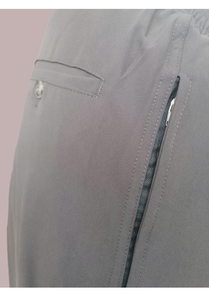 Online Hacı ve Umre Için Günlükte Şık Kesim Rahat Kalıp Erkek Şalvar Pantolon Füme - S