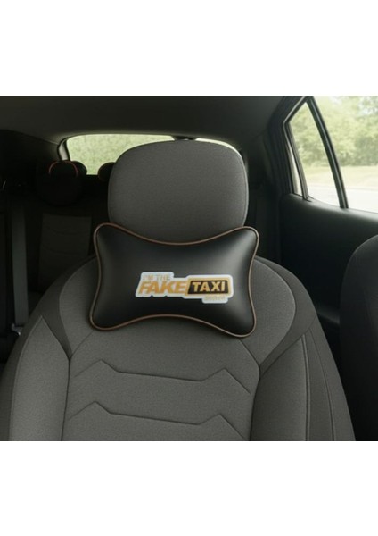 "fake Taxi Driver" Yazılı Ergonomik Boyun Yastığı - Oto Aksesuarı (4 Renk Seçenekli)