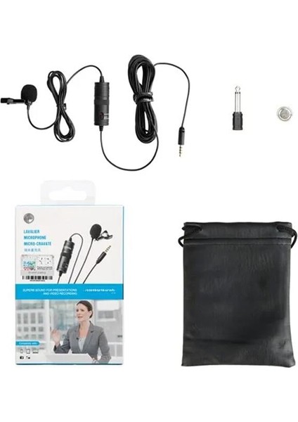 Haiki HK-401 Profesyonel Youtuber Kamera Telefon Yaka Mikrofonu (6 Metre Kablolu) modelleri
