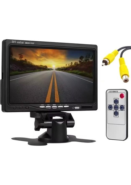 Powermaster PM-15487 7" Tft LCD Dijital Monitör 2 Kanal Geri Görüş Kamerası Tetiklemeli 800X480