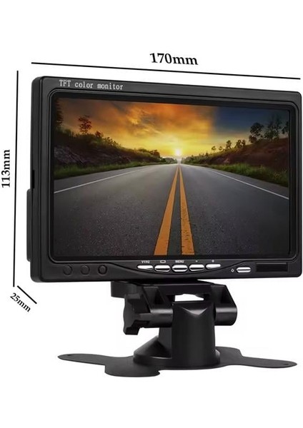Powermaster PM-15487 7" Tft LCD Dijital Monitör 2 Kanal Geri Görüş Kamerası Tetiklemeli 800X480 indirimleri