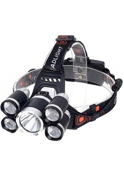 Powermaster MX-501 5 Power Ledli Su Geçirmez 18650 Pilli Şarj Edilebilir Kafa Feneri