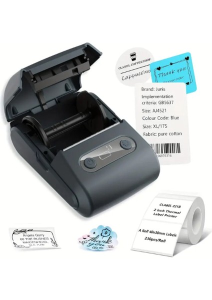 Siyah Kablosuz Portatif Etiket Yazıcısı fiyatları