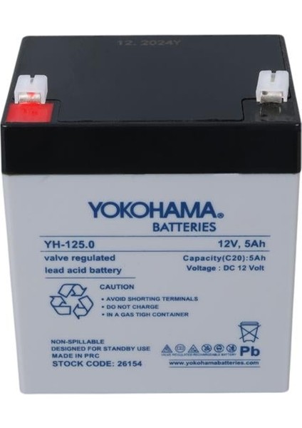 Yokohama YH-125.0 12 Volt - 5 Amper Akü (90X70X101 Mm) modelleri