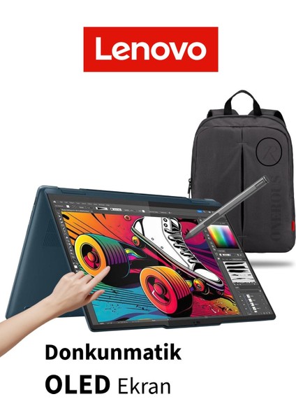 Ultra Pil Ömürlü Dokunmatik Ekran Yoga 7 2'si 1 Arada Dokunmatik Core Ultra 7 16GB 512GB Katlanabilir Ultrabook