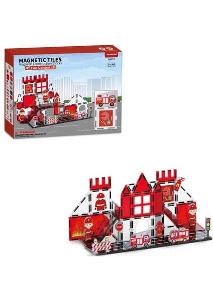 Manyetik Blok Itfaiye Serisi – 48 Parça | Eğitici Stem Oyuncak | Manyetik Yapı Blokları | Çocuk Zeka Gelişimi Seti fiyatları