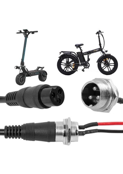 Powermaster 3 Pinli Ginger Elektrikli Bisiklet - Motosiklet - Araç Akü Şarj Konnektörü