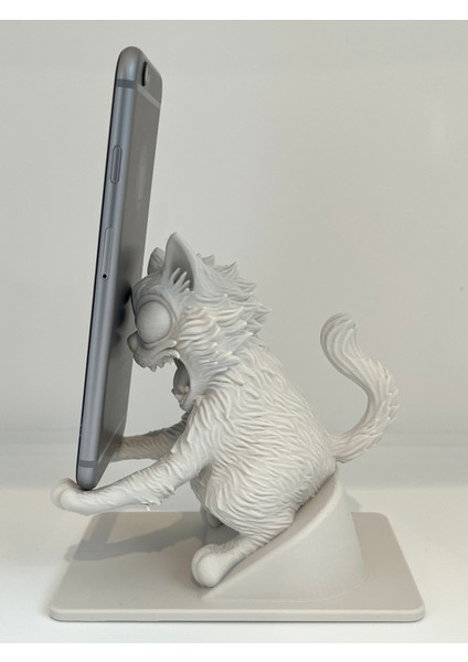 😱 Şaşkın/sinirli Kedi 3D Baskı Telefon Tutacağı (12 Cm) - Masaüstü Dekoratif Figür Standı fiyatları