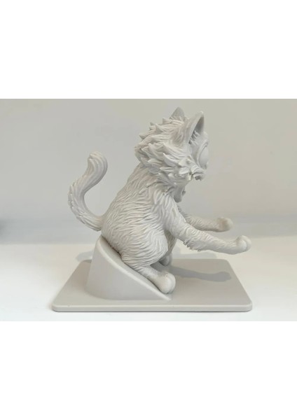 😱 Şaşkın/sinirli Kedi 3D Baskı Telefon Tutacağı (12 Cm) - Masaüstü Dekoratif Figür Standı fırsatları