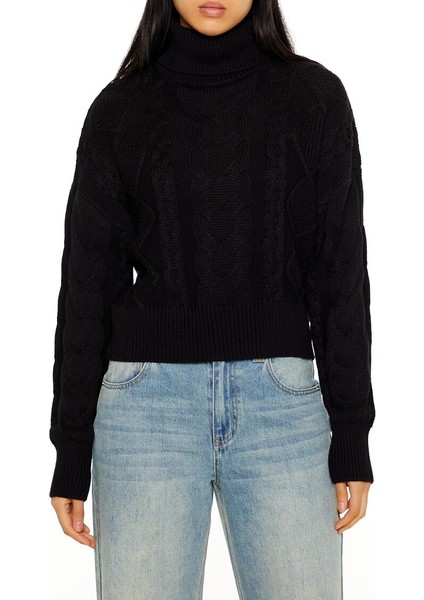 Örgü Yüksek Yaka Kazak