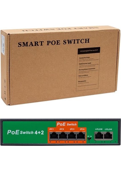 Powermaster Poe4+2 72W 10/100 Mbps Poe Ethernet Switch modelleri