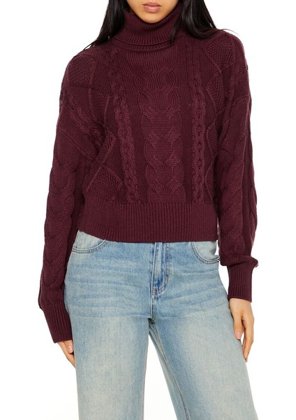 Örgü Yüksek Yaka Kazak