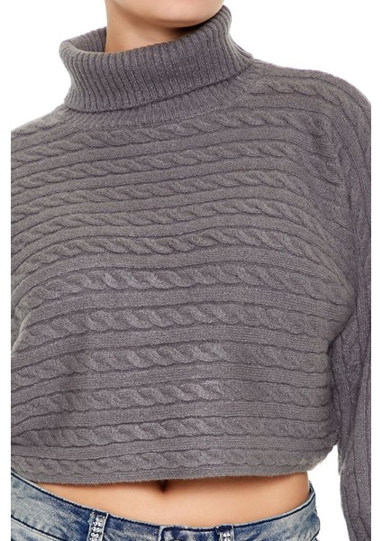 Saç Örgü Desenli Kazak indirimleri