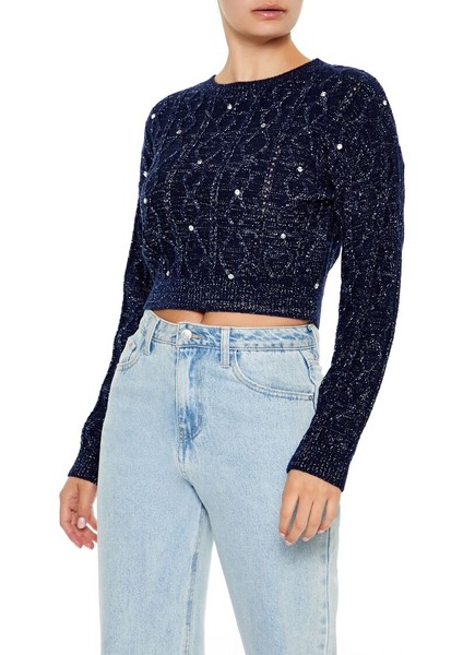 Boncuk Detaylı Kazak