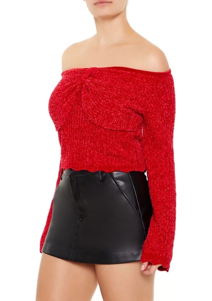 Omuz Açık Fiyonklu Kazak