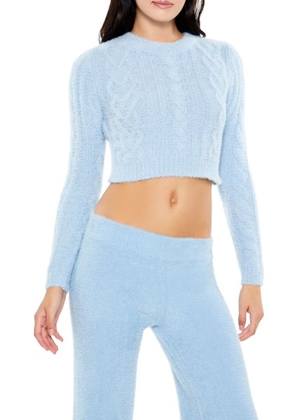 Yumuşak Örgü Crop Kazak